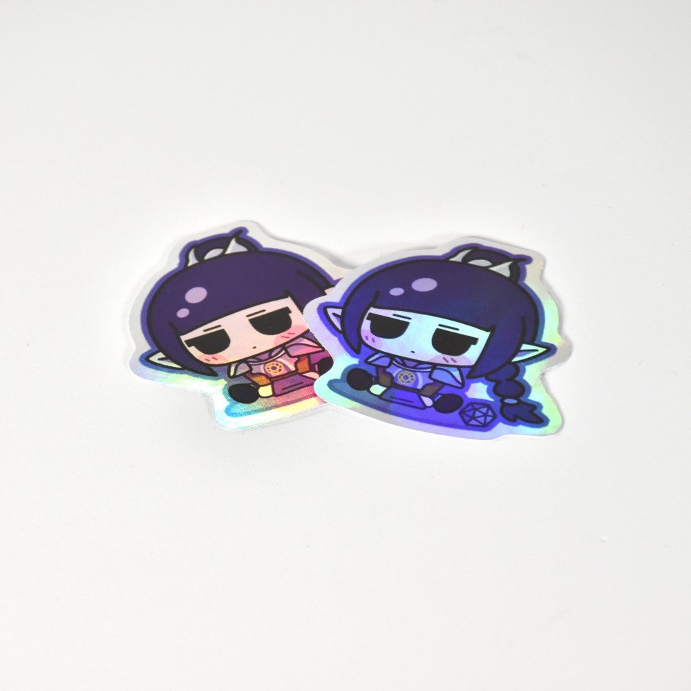 shadowheart chibi holographic sticker shadowheart chibi holographic sticker