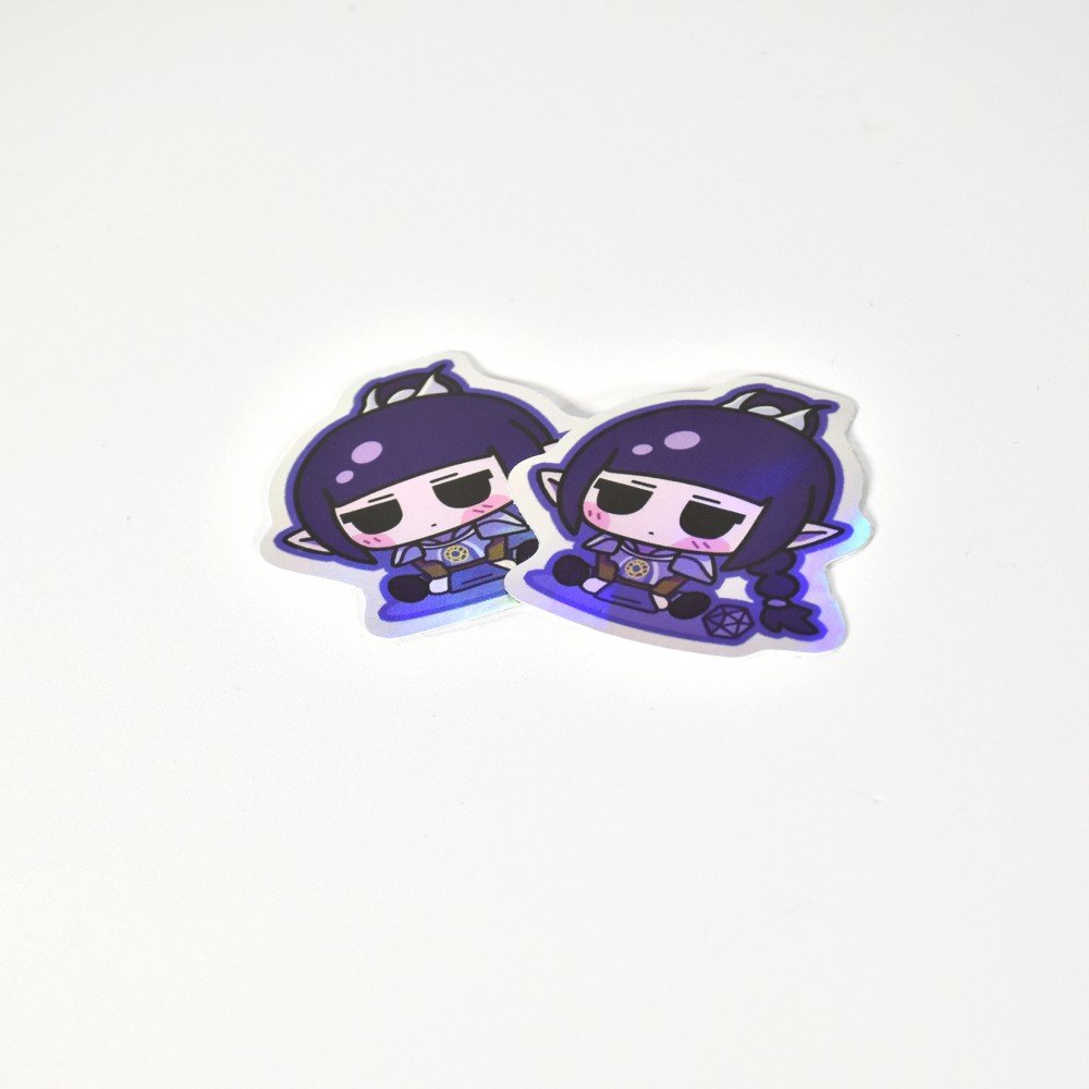 shadowheart chibi holographic sticker shadowheart chibi holographic sticker