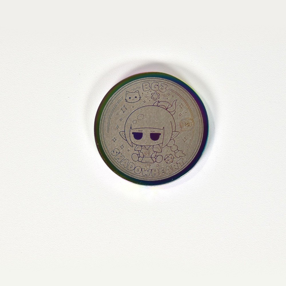 shadowheart chibi engraved collectible coin shadowheart chibi engraved collectible coin