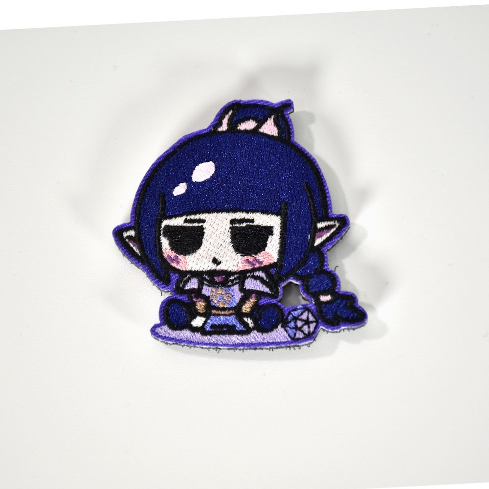 shadowheart chibi embroidered hook & loop patch shadowheart chibi embroidered hook & loop patch