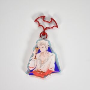 astarion acrylic keychain — custom bat wing clasp