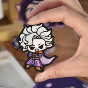 astarion chibi embroidered hook & loop patch