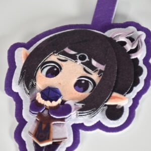 shadowheart felt charm — layered embroidered ornament