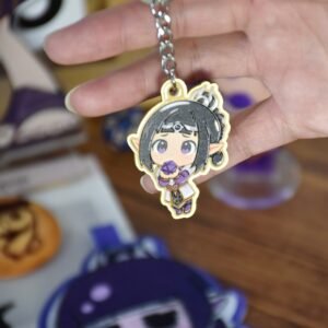 shadowheart d20 enamel keychain lifestyle