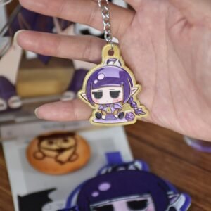 sleepy shadowheart enamel keychain lifestyle